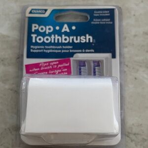 Calmco Pop-A-Toothbrush White Hygienic Toothbrush Holder